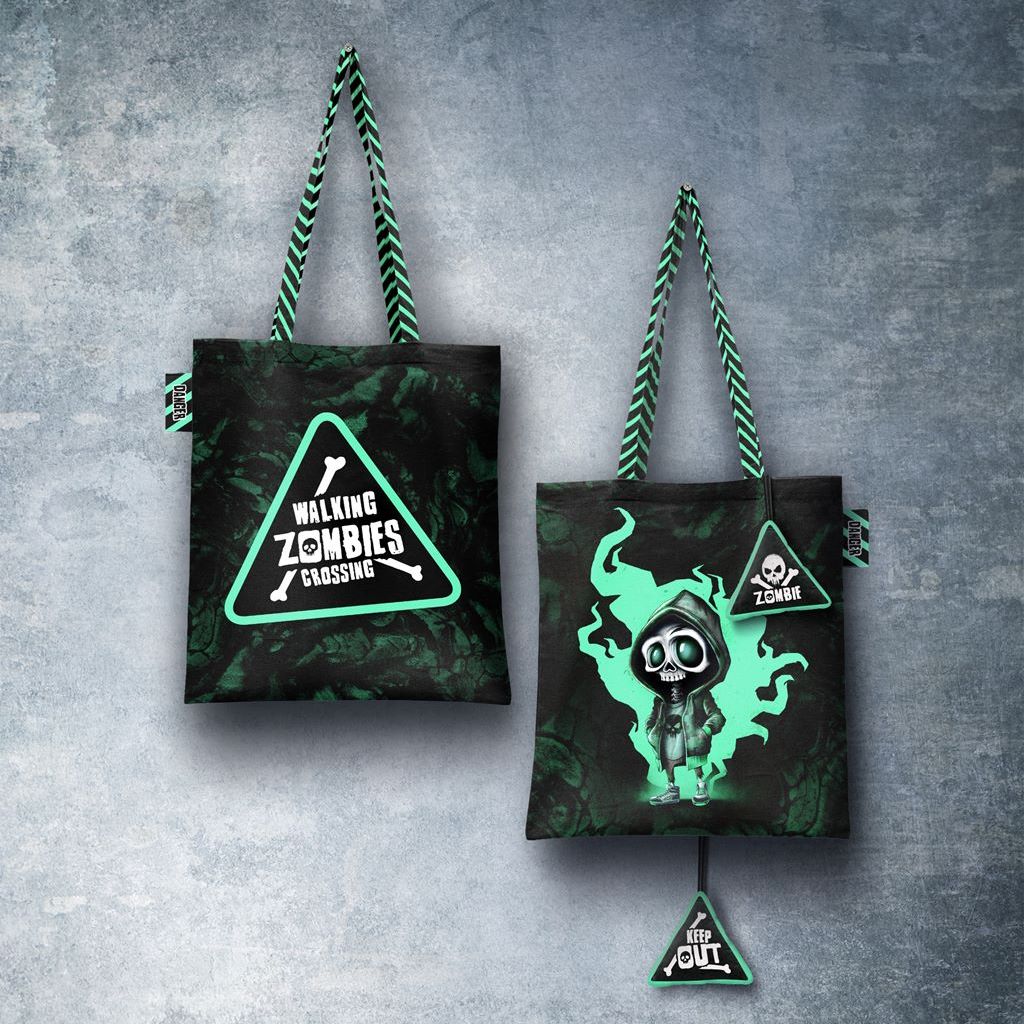 Canvas - Taschen Panel - DIY Halloween Bag by Thorsten Berger - 65cm x 150cm - Zombie