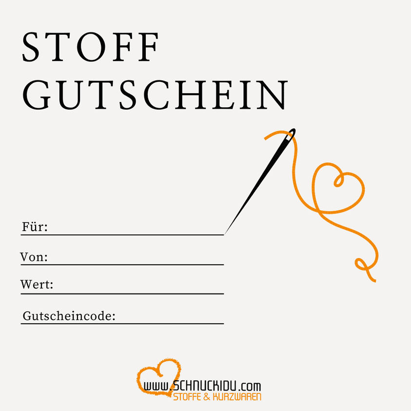 Schnuckidu Stoffgutschein 🧡