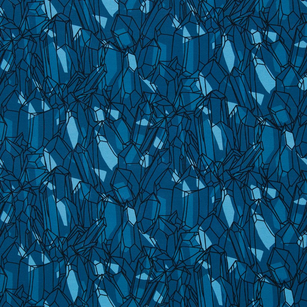 Modal French Terry - Swafing - Gemstones by käselotti - Blau