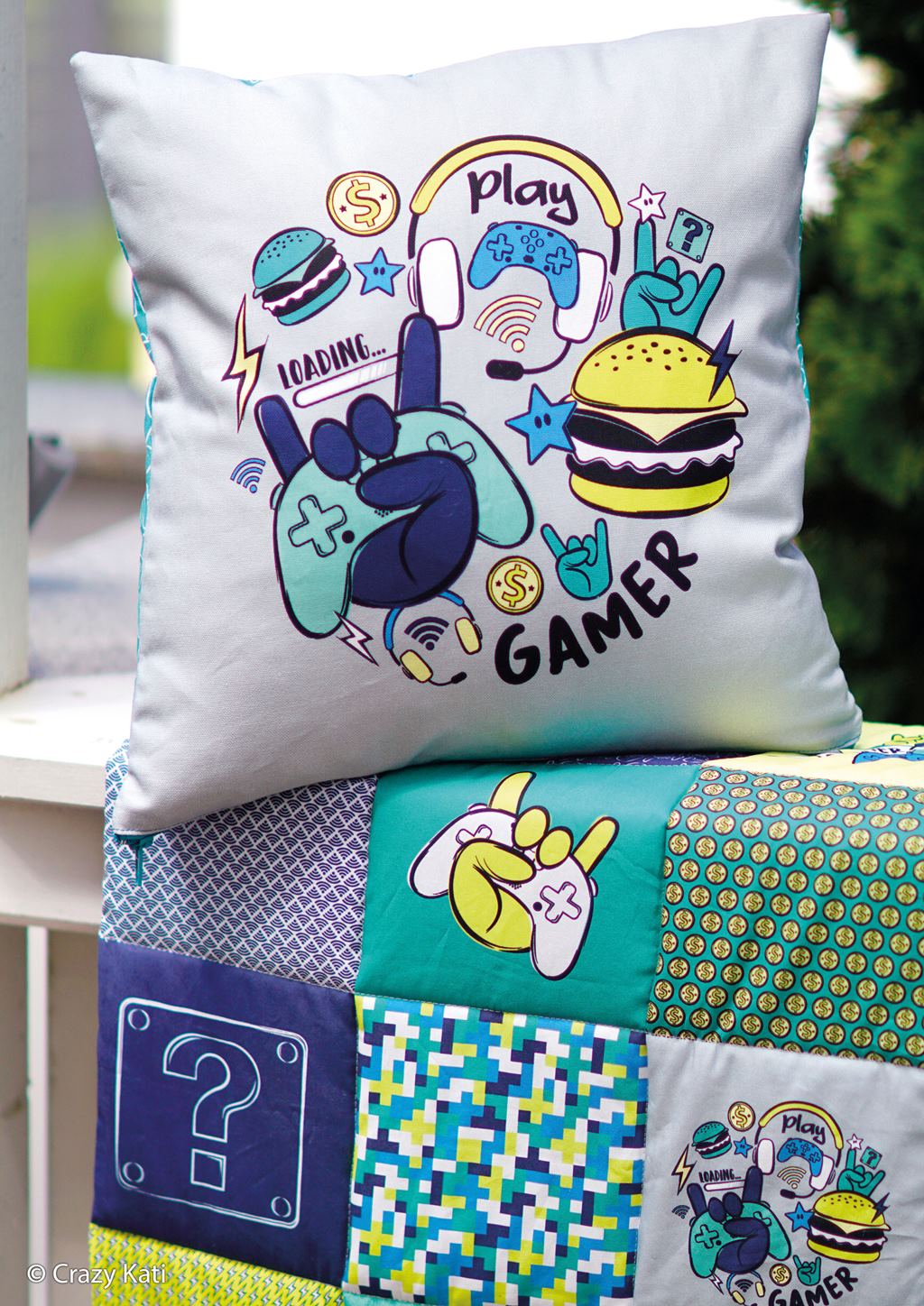 Panel - Canvas - Happy Pillow DIY by lycklig design - 90cm - Happy Gamer