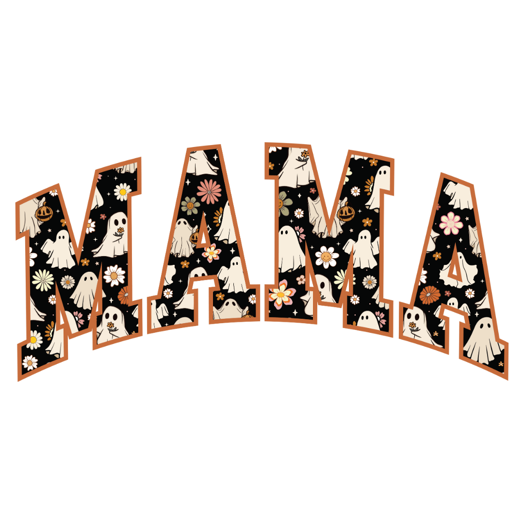 Bügelbild - Plott - Halloween - MAMA - 19cm x 9,2cm