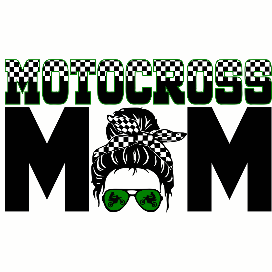 Bügelbild - Plott - Motocross Mom - 20cm x 11,5cm