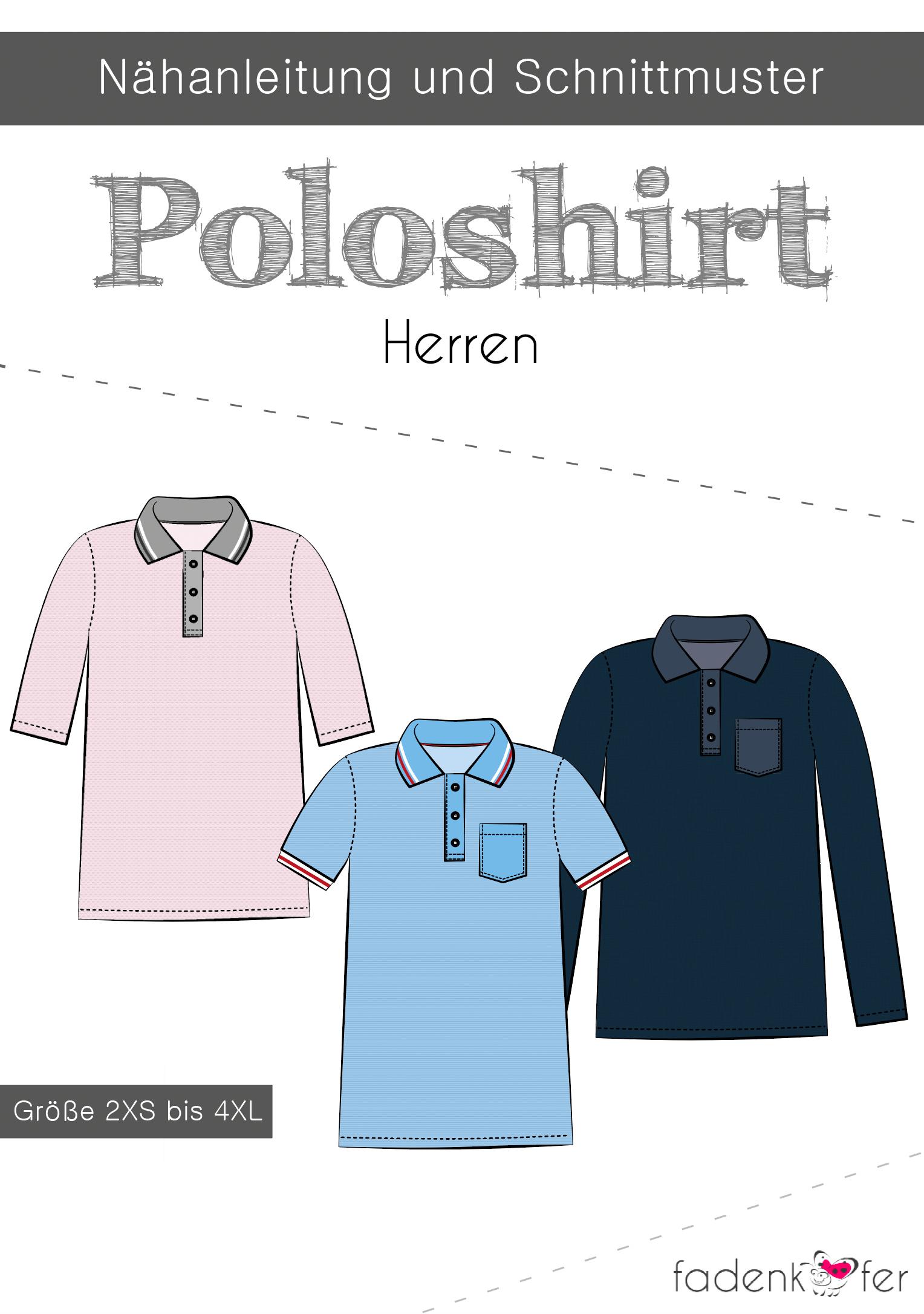 Papierschnittmuster Fadenkäfer - Poloshirt Herren