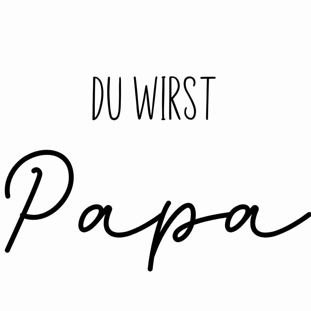 Bügelbild - Plott - Du wirst Papa