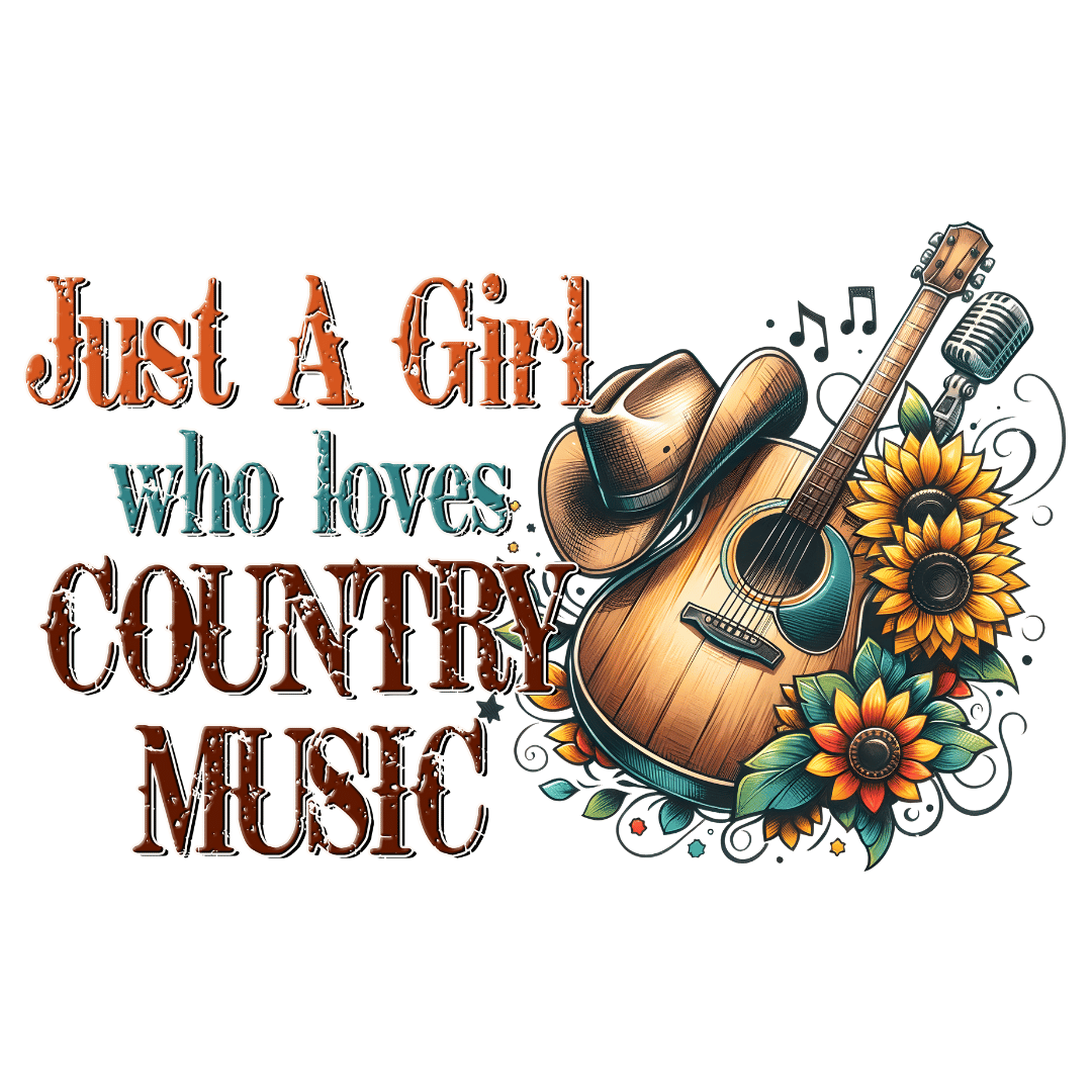 Bügelbild - Plott - Country Music -  18cm x 11,5cm