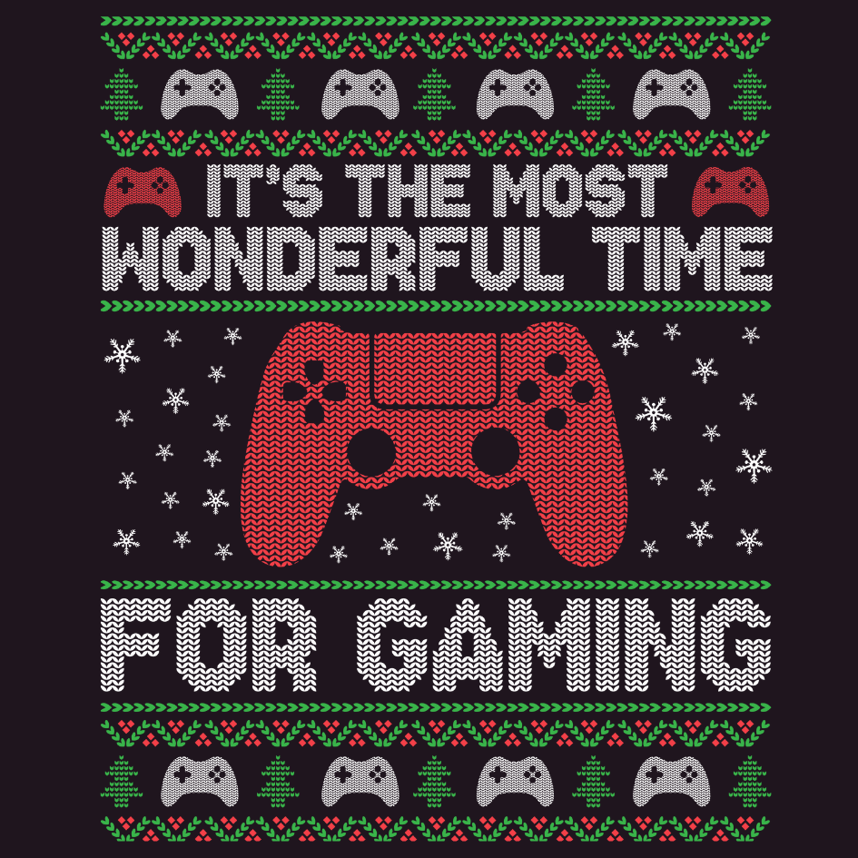 Bügelbild - Plott - Weihnachten - Gaming Time - 14x17,2cm - transparent