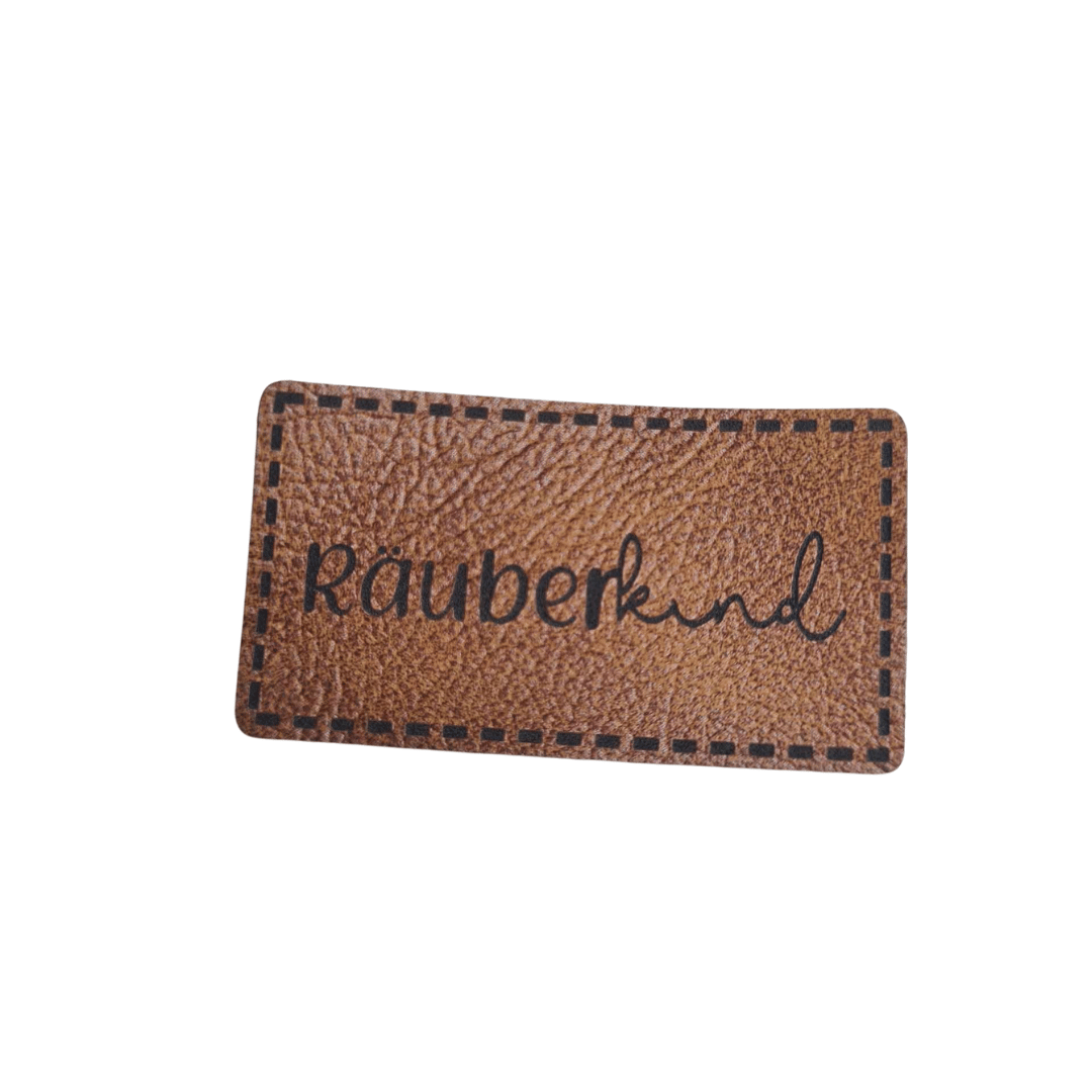 Label - Kunstleder - Braun - 4,5cm x 2,5cm - Räuberkind