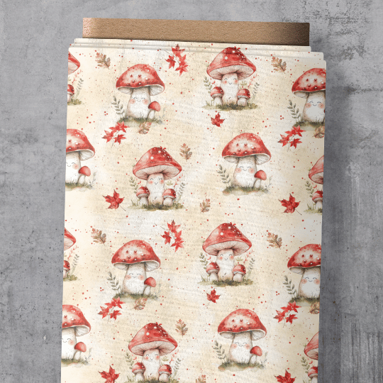 VORORDER - Eigendesign - Cute Mushrooms auf Creme